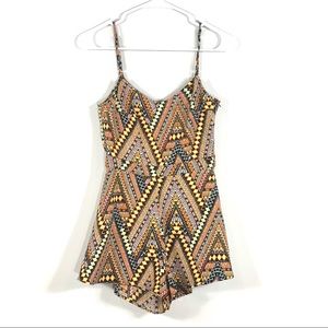 H&M divided romper Aztec print